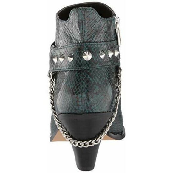 JESSICA SIMPSON Womens Teal Studded O-Ring Harness Zayrie Zip-Up Booties 5 M - Picture 3 of 4